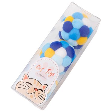 Jouet pour Chat Balle en Peluche 3 Pcs Balle Interactive pour Chaton Jouet à Mâcher avec Clochette