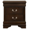 thumbnail image 6 of Homestock Zen Zone 2-Drawer Nightstand - Classical Design, Cappuccino Finish, Front French Dovetails, Center Metal Glide, 21.5" X 15.75" X 24", Solid Tropical Wood, 6 of 6