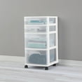 thumbnail image 3 of Sterilite 4 Drawer White Cart, 3 of 6
