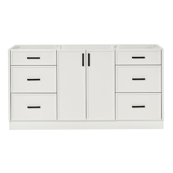 Ariel Kelly 66 Inch Single Sink Base Cabinet In White