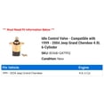 thumbnail image 2 of Idle Control Valve - Compatible with 1999 - 2004 Jeep Grand Cherokee 4.0L 6-Cylinder 2000 2001 2002 2003, 2 of 2