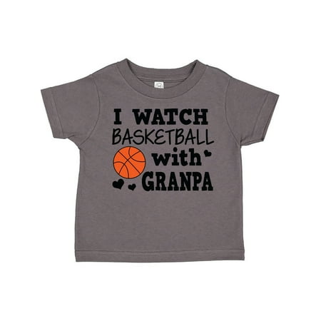 

Inktastic I Watch Basketball with Granpa Gift Toddler Boy Girl T-Shirt