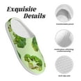 thumbnail image 5 of Wukai Broccoli 3 Print Women's Indoor Bedroom Slipper Slip On Shoes, Unisex House Shoes with Anti-Skid Sole for Men, Gift for Women Men-13, 5 of 7
