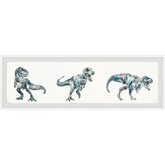 Marmont Hill Dinosaur Showdown Framed Painting Print