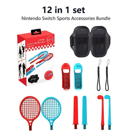 Ingzy Nintendo Switch Sports Accessories Bundle,12 in 1 Family Party Pack Accessories Kit for Nintendo Switch Sports Games