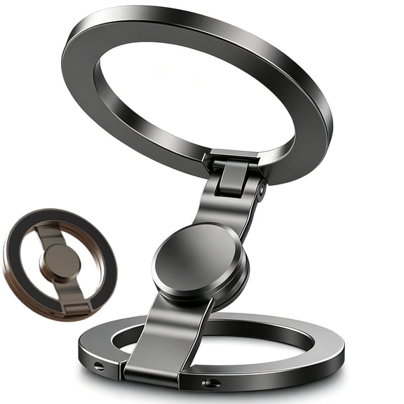Fidget Spinner Phone Stand, Magnetic Foldable 2-in-1 Grip, 360° Rotation, Strong Magnets, Portable Car Desk Gym
