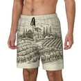 thumbnail image 2 of Balery Vineyard Landscape Mens Swim Trunks Swim Shorts for Men Quick Dry Inseam Beach Shorts with Compression Liner Pocket-Small, 2 of 9