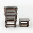 thumbnail image 5 of Comfort Deluxe Glider Chair and Ottoman Set Silver, 5 of 5