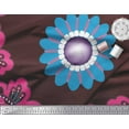 thumbnail image 2 of Soimoi polyester Crepe Fabric Check & Floral Artistic Printed Craft Fabric by the Yard 42 Inch Wide, 2 of 3