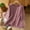 Pinks, variant on Casual Linen Shirts for Women Fashion Scoop Neck T-Shirts Solid Color Loose Fits Summer Tops