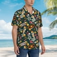 thumbnail image 3 of Zufioo Vintage Casino Chips Hawaiian Shirt for Men,Beach Shirts Tropical Vacation Shirts,Sleeve Casual Button Down Shirt with Pocket for Travel,Beach,Party,daily,Small, 3 of 7