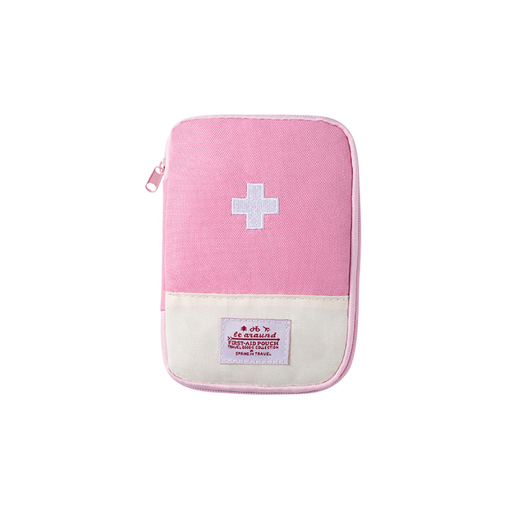 Uposao Mini Empty First Aid Bag Travel Empty First Aid Kit Emergency  Medical Storage Bag for Home Office Car Outdoors Boat Camping Hiking  Cycling 18x13x2cm Pink