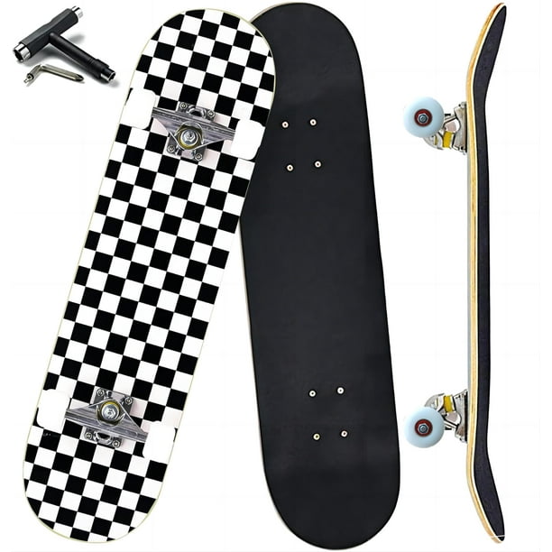 ANYFUN Pro Patinetas completas para principiantes, niñas, niños, jóvenes, adolescentes, adultos, tablas de skate de 31 x 8 pulgadas, 7 capas de arce canadiense, doble patada, longboard cóncavo (tabler