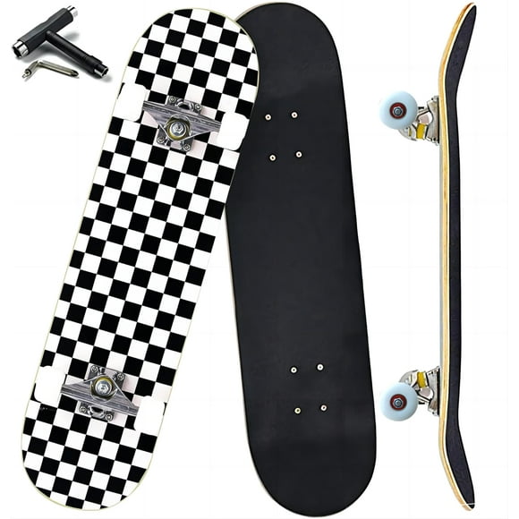ANYFUN Pro Patinetas completas para principiantes, niñas, niños, jóvenes, adolescentes, adultos, tablas de skate de 31 x 8 pulgadas, 7 capas de arce canadiense, doble patada, longboard cóncavo (tabler