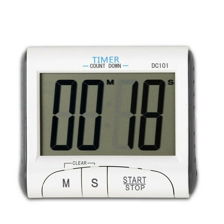 

1PC Digital Timer Clock Count Down Cook Loud Alarm Kitchen LCD Timer 12/24 Hour
