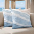 thumbnail image 5 of Pillow Covers 20x20 Set of 2, Ombre Blue Waves Square Throw Pillow Covers for Couch/Sofa/Living Room, Gradient Coastal Beach Sandy Ocean Decorative Soft Pillowcases for Couch Throw Pillows, 5 of 9