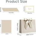 thumbnail image 4 of Gift Bags with Handles, 13” Medium Gift Bag for Presents, 1 Pcs Bags with 2 Tissue Paper and 1 Cards for Graduation Baby Shower Wedding Fathers Day Mother's Day Birthday Party（champagne gold）, 4 of 4