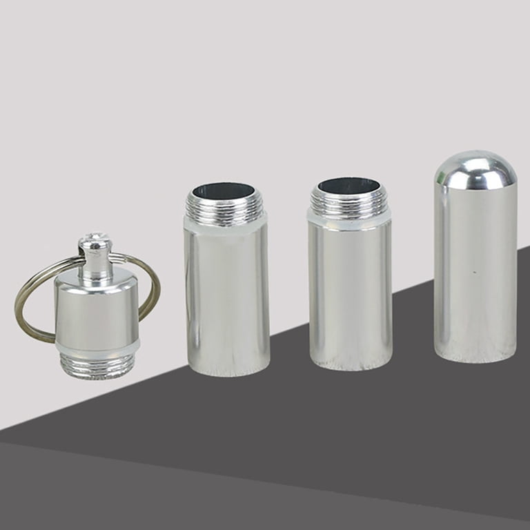 Xoxingysm Aluminum Alloy Convenient Cigarette Case Cigarette Cartridge Waterproof Cartridge Four Sections,Aluminum Bottle Case Alloy Cartridge Keychain Housekeeping & Organizers