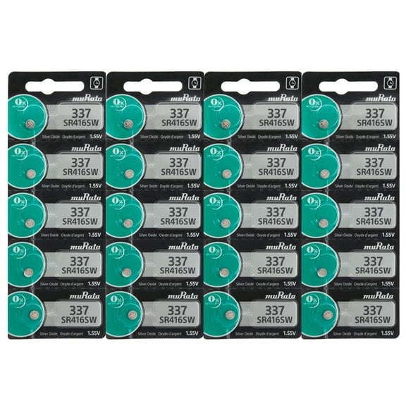 Murata 337 SR416SW V337 SR416 Silver Oxide Watch Batteries (20 Pcs) Fresh