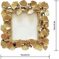 thumbnail image 5 of Zhuge Ginkgo Leaves Photo Frame Polyresin Picture Frame for Photo Lovers (Gold Square), 5 of 5