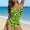 A966 Green, variant on One Piece Swimsuits for Women Built-in Bra Scoop Neck Animal Print Bathing Suits High Cut Flattering Monokini Backless Athletic Training Swimwear