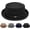 Black, variant on Summer Breathable Mesh Pork Pie Hat, Retro Lightweight Straw Fedora, Foldable Sun Protection Cap for Beach, Travel & Golf