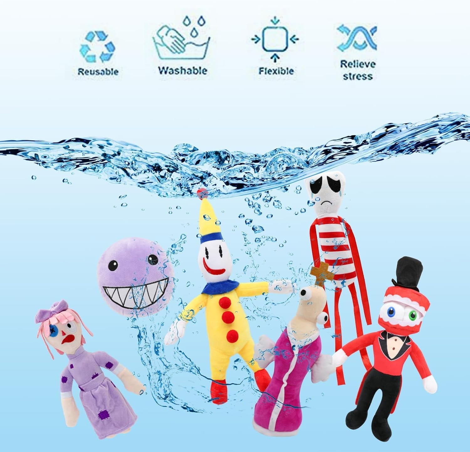 The Amazing Digital Circus Plush,7.8" Abstraction Plushies Toy Gift, Cute Stuffed Figure Doll for Kids and Adults, Birthday Halloween Christmas Choice for Boys Girls