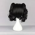 thumbnail image 4 of Peluca de cabello humano Unique Bargains 14' Negro rizado con gorra, 4 of 6