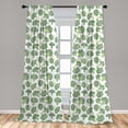 thumbnail image 5 of Ambesonne Vegetables Curtains, Hatched Broccoli Pattern, Pair of 28"x95", Fern Green Pale Green, 5 of 5