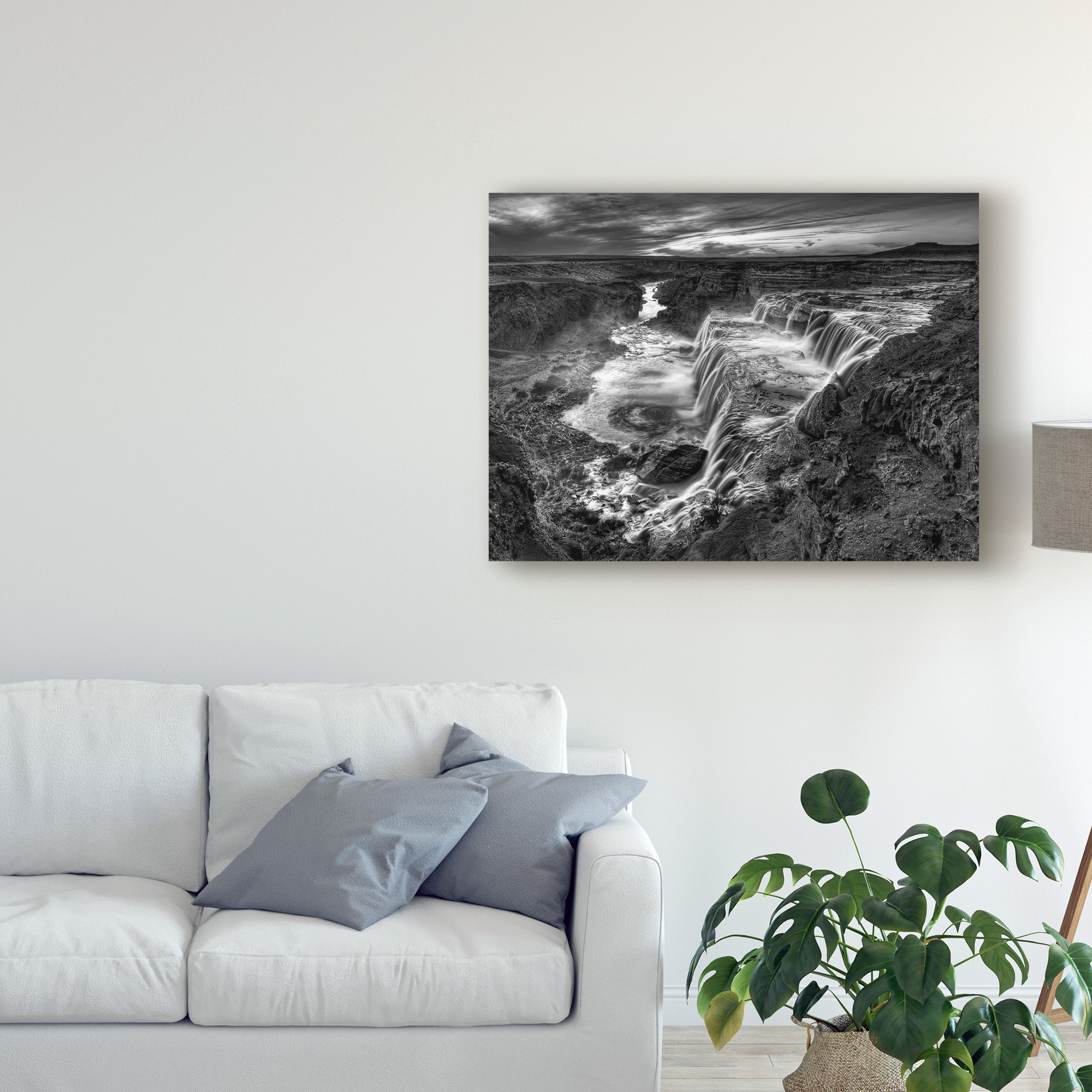Trademark Fine Art 'Black And White Desert View II' Canvas Art by David Drost