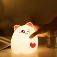 thumbnail image 4 of Cute Cat Night Light Usb Recargable Con Dos Modos De Iluminación Sensor Táctil Brillo Ajustable Lámpara De Noche Para Dormir Para Habitación De Bebé Dormitorio Sala De Estar matsuzay HA021236-00, 4 of 6