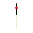 thumbnail image 2 of Black and Red Bamboo Short Mini Ball Skewer - 2 1/2\'\' - 1000 count box, 2 of 3
