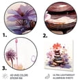 thumbnail image 3 of Designart "Spiritual Stones amidst Pink Zen Blossoms IV" Food & Beverage Wall Art - Traditional Pink Fruits Bedroom Canvas Wall Art, 3 of 6