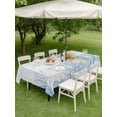 thumbnail image 4 of Outdoor Tablecloth with Umbrella Hole for Patio/Picnic/Party/Camping, Blue Seahorse Coastal Waterproof Table Cloth Rectangle Table Cover Washable, Summer Beach Nautical Ocean Coral (54"x 80"), 4 of 8