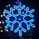 thumbnail image 2 of Guirnalda de luces LED eléctricas con forma de pentagrama y copo de nieve para porche, cafetería, exterior e interior. Azul, 2 of 9