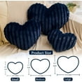 thumbnail image 2 of Beige Heart Pillows, Cute Heart Decorative Pillow, Heart Shaped Throw Pillows for Bed, Faux Rabbit Fur Plush Hoom Decor Pillow Cushion for Chair Sofa Living Room (Mini 12.9" x 9.8"), 2 of 13