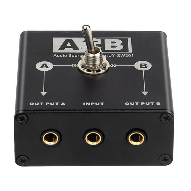 Conmutador de Audio de 3,5 mm, 2 Entradas y 1 Salida o 1 Entrada y 2 Salidas, Selector de Audio 2 en 1 para Tarjeta de Sonido de Ordenador.
