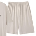 thumbnail image 3 of 2 Piece Pajamas Set for Men Soft Cotton Breathable Comfortable Summer Pjs Shorts Sleepwear Homewear Suits, 3 of 4