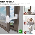 thumbnail image 4 of 1 Pack Childproof Window Restrictor For Aluminum, Wooden, Metal Window Frames, Baby Safety Upvc Window Lock, Window Safety Locks For Toddlers & Pets, 4 of 5