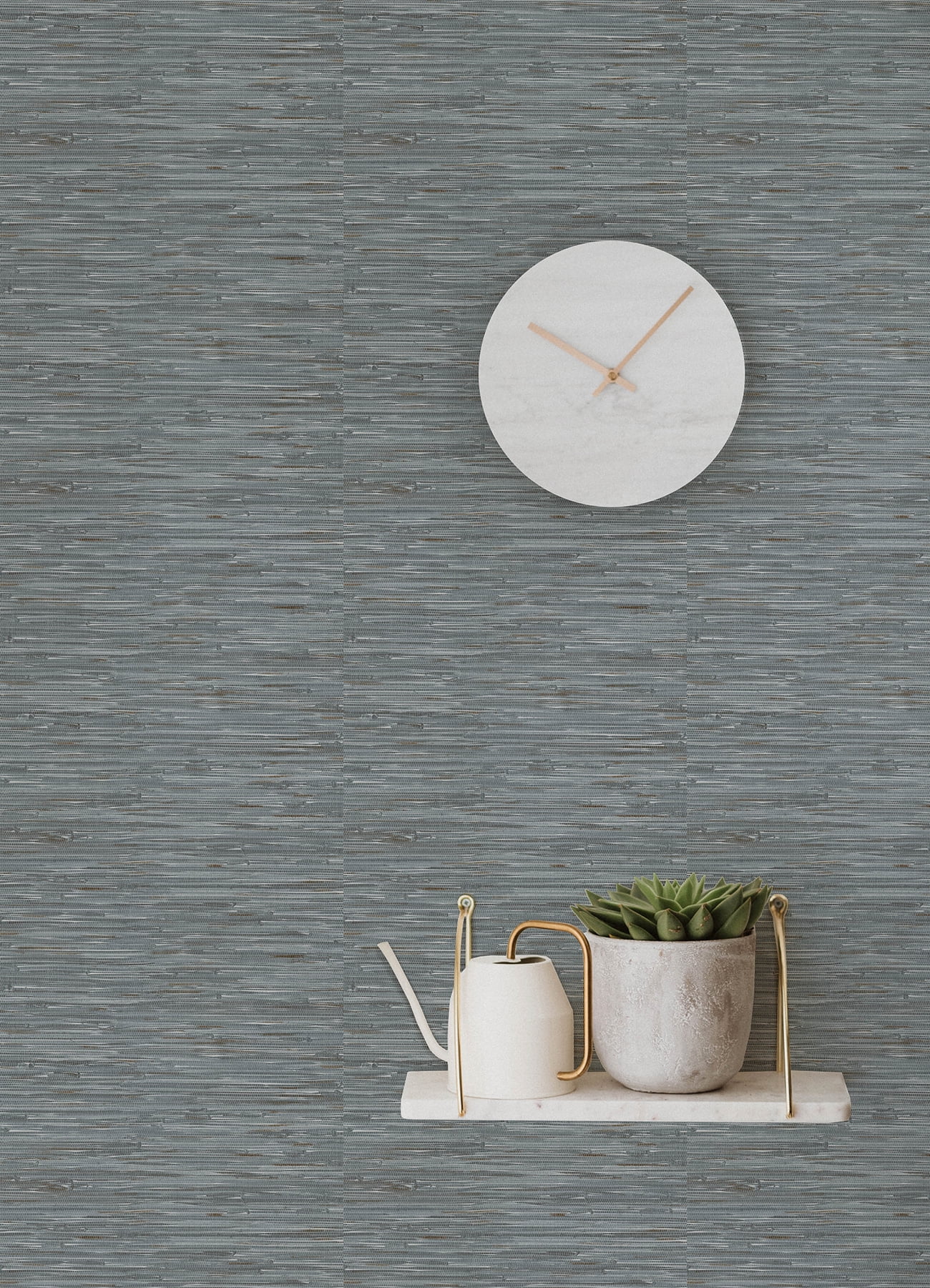 NuWallpaper Grassweave Blue Peel and Stick Wallpaper