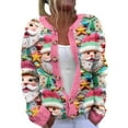 thumbnail image 3 of DDAPJ pyju Women's 2025 Ugly Christmas Cardigans Sweater Lightweight Casual Long Sleeve Soft Knitted Open Front Cardigans Clearance Sales Prime Today Multicolor XXL, 3 of 4