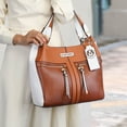 thumbnail image 2 of MKF Collection Sofia Women's Tote Bag Vegan Leather Hanbag by Mia K. - Beige, 2 of 6