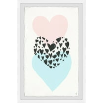 Marmont Hill Triple Hearts Framed Wall Art