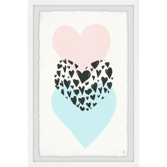 Marmont Hill Triple Hearts Framed Wall Art