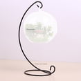 thumbnail image 3 of POINTERTECK Elegant Moon Shape Basket Display Rack Beautiful Sturdy Wrought Iron Basket Display Stand for Home, 3 of 9