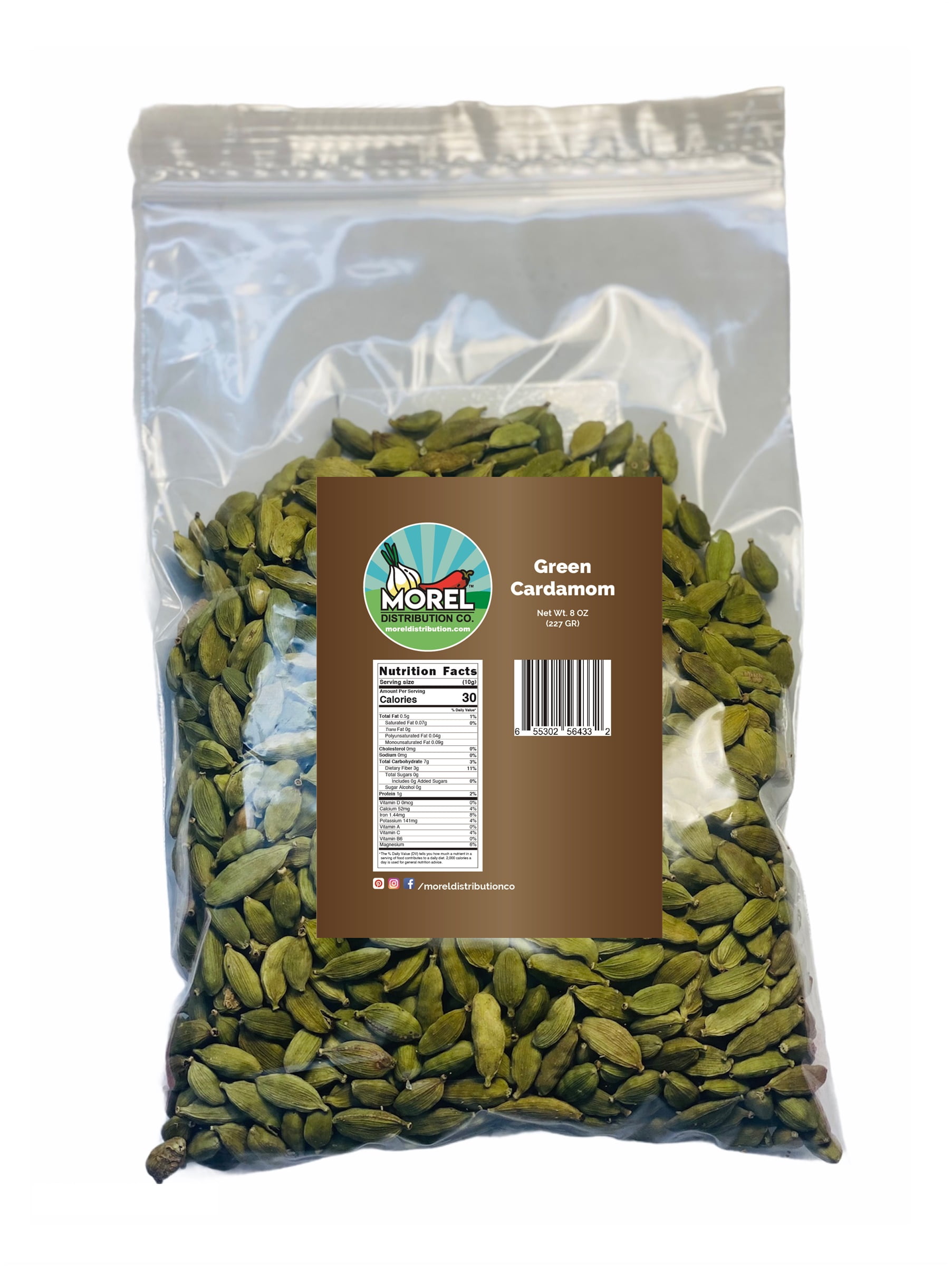 Whole Cardamom Pods/Seeds (Cardamomo) 8 oz