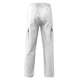 thumbnail image 6 of lnmuld Boys Solid Cargo Straight Leg Pants Drawstring Elastic Waist Multi Pocket Loose Fit Casual Kids Bottoms Size:5-6 Years, 6 of 8