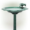 thumbnail image 3 of Alpine Corporation TEC114 31" Tall Outdoor Antique Flower Birdbath with Bird Decoration Yard Statue, Durable Polypropylene Construction for Patio, Deck, or Yard, 3 of 11
