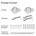 thumbnail image 2 of UTOPIA ALLEY Wall Mounted 3/4 Inch Curtain Rod - Curtain Rods For Windows 86 to 120 Inch, Adjustable Drapery Rods, Nickel Curtain Rods, Bedroom Curtain Rods, Tapestry Poles (Nickel, 86"-120"), 2 of 8
