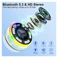 thumbnail image 2 of Shower Bluetooth Speaker IPX7 Waterproof, Portable Bluetooth Speakers with Suction Cup and Time Display, Crystal Sound&Bass LED Light 1100mAh, Wireless Shower Speaker for Outdoor/Kayak/ Gifts/Beach, 2 of 6